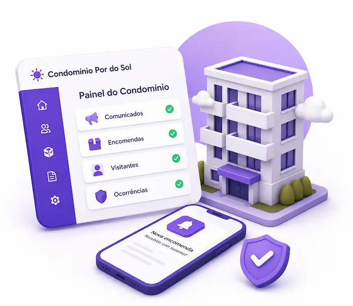 Painel de gestão Conllab para síndicos